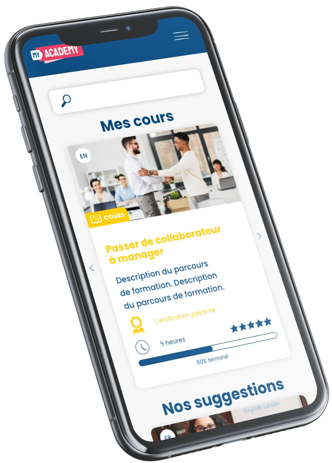 My Academy plateforme e-learning (LMS) - Utilisation simplifié